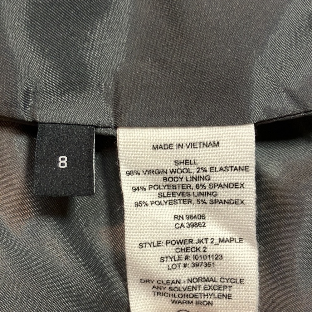 Theory Power Jacket In Maple Check - image 5